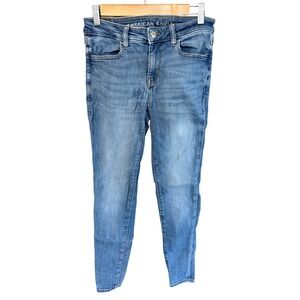 American Eagle Outfitters Womens Size 2 Medium Wash High Waisted Skinny Jeans
